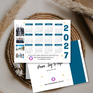 2027 Calendar Corporate Business Company Logo Holiday Postcard