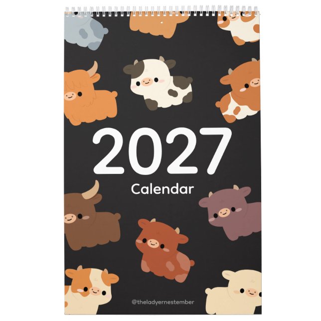 2027 Calendar Cow (Cover)