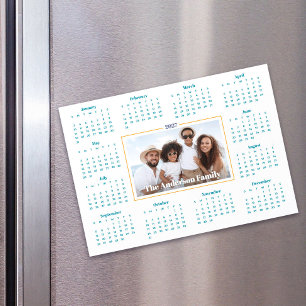 2027 Calendar Custom Family Photo Keepsake Magnet