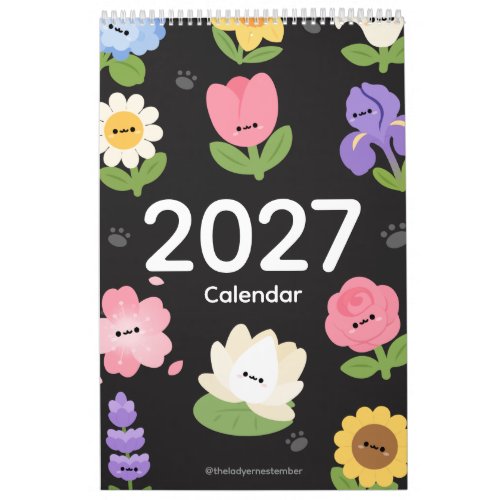 2027 Calendar Flower