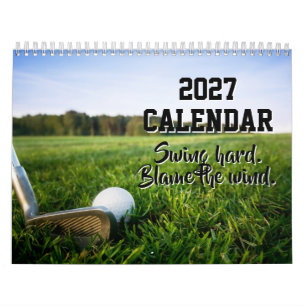 2027 Calendar Funny Golf Quotes Golfer Humor