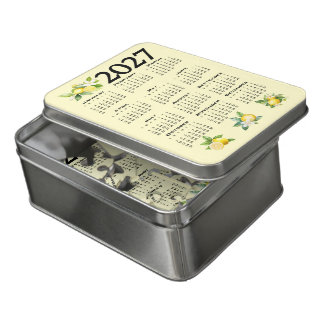 2027 Calendar Italian Style Lemons Yellow Jigsaw Puzzle