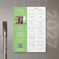 2027 Calendar MAGNET - logo, QR Code, Photo Plus