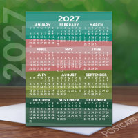 2027 Calendar - modern abstract stripe pattern