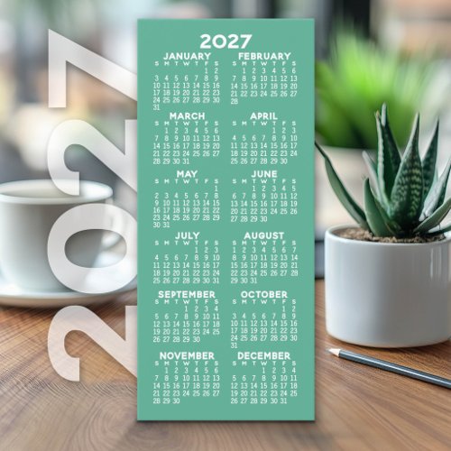 2027 Calendar - Modern Minimalist Card