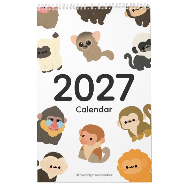 2027 Calendar Monkey (Cover)