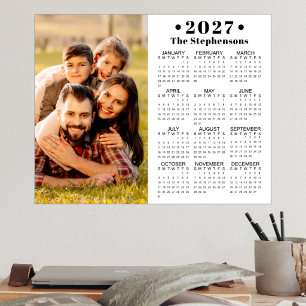 2027 Calendar One Photo Personalized Poster