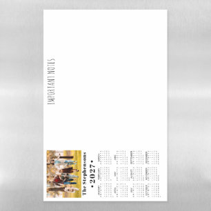 2027 Calendar Photo Personalized Magnetic Dry Erase Sheet