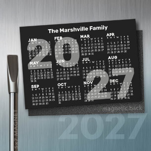 2027 Calendar with Extra Text - Magnetic Card