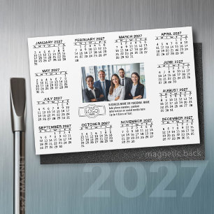 2027 Calendar with logo Contact Information Magnet