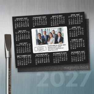 2027 Calendar with logo Contact Information Magnet