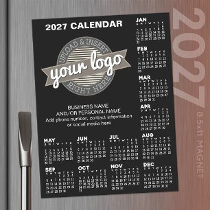 2027 Calendar with logo Contact Information Magnetic Dry Erase Sheet