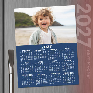 2027 Calendar with Photo - Full Year View Magnetic Dry Erase Sheet