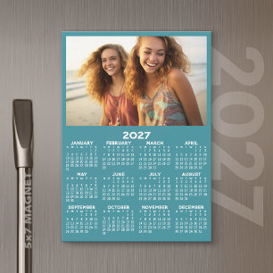 2027 Calendar with Photo Minimal Modern Magnet