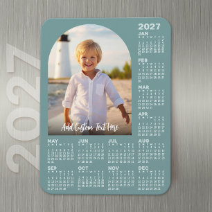 2027 Calendar with Photo - Modern Arch Magnet