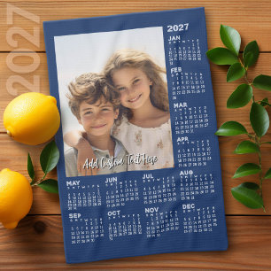 2027 Calendar with Photo - Modern Kitchen Towel