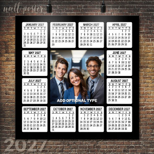 2027 Calendar with Photo Modern Minimal Poster