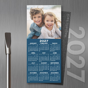 2027 Calendar with Photo Modern Minimalist Magnet