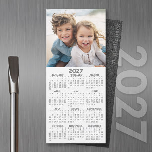 2027 Calendar with Photo Modern Minimalist Magnet