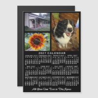 2027 Calendar Year Classic Black Custom 3 Photos