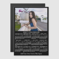 2027 Calendar Year Classic Black Custom Photo