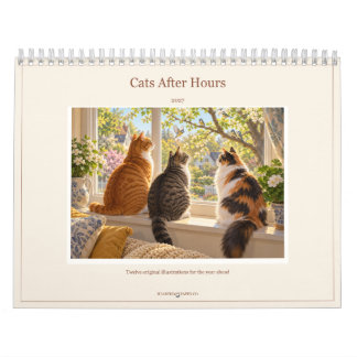 2027 Cats After Hours Illustrated Cat Calendar