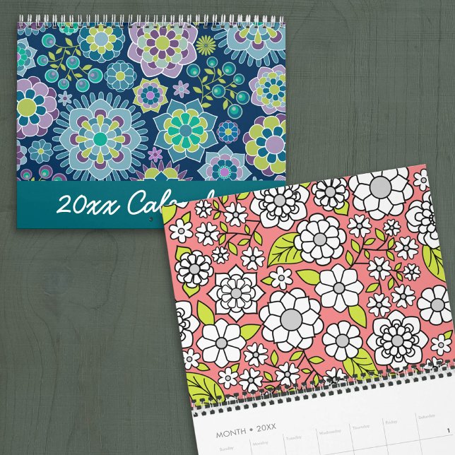 2027 - Chic Girly Patterns Calendar (Calendar)