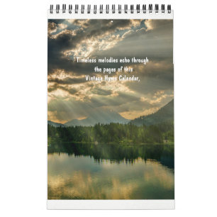 2027 Christian Vintage Hymn Lyrics Calendar