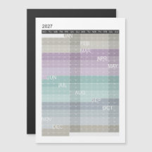 2027 Colorful Calendar Magnetic Card