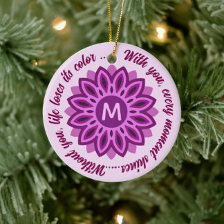 2027 COLORFULL MODERN GIFT DAUGHTER SISTER MOM CERAMIC ORNAMENT