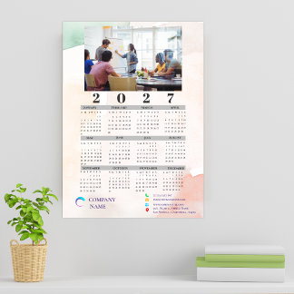 2027 Corporate Company Photo Magnetic Calendar