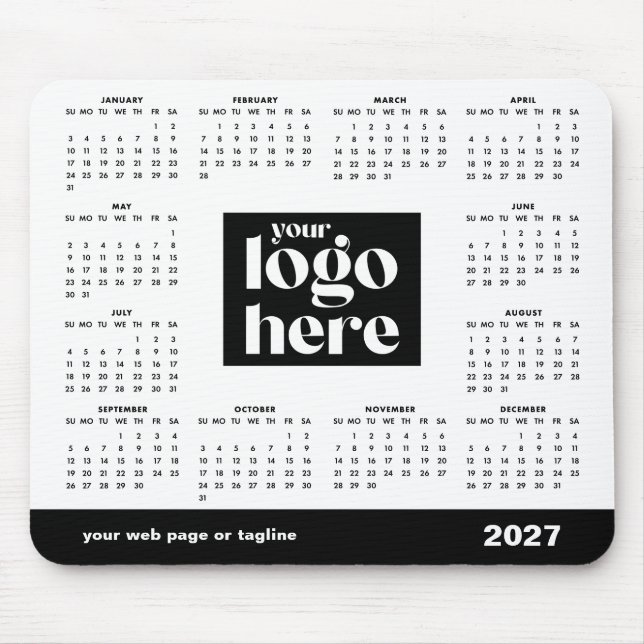 2027 Corporate Logo Calendar Mouse Pad (Front)