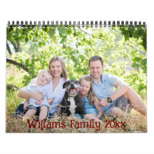 2027 Custom Family Photo Modern Elegant Script