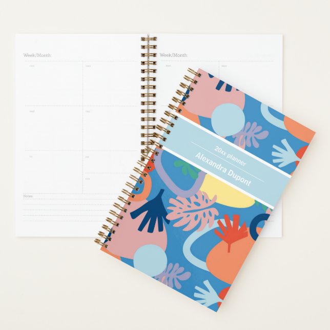 2027 custom name yearly modern colorful planner (Display)