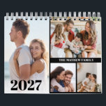2027 Custom Photo Calendar Simple Create Your Own<br><div class="desc">Simple Modern Minimalist 2021 Custom Photo Collage Editable Year Family Kids Children Nature Photography Business Company Calendar</div>
