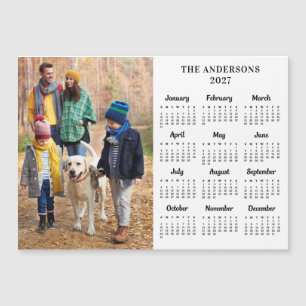 2027 Custom Photo & Family Name 12 Month Calendar