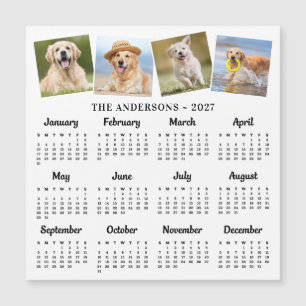 2027 Custom Photo Family Pet Dog 12 Month Calendar