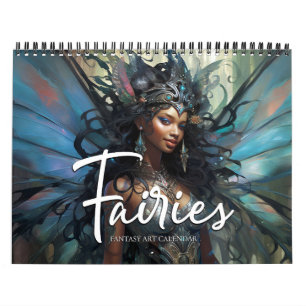 2027 Fairies 9 Black Fantasy Art Calendar