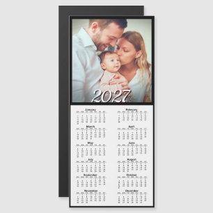 2027 Family Baby Photo Calendar Year Magnet