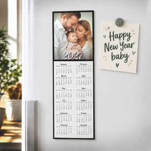 2027 Family Baby Photo Calendar Year Magnet