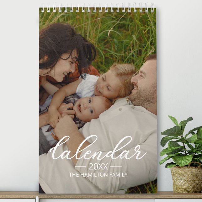 2027 Family Photo Chic Script Calendar (Creator Uploaded)