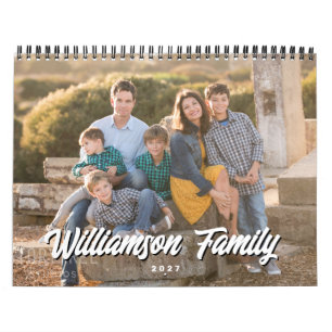 2027 Family Photo Modern Minimalist Calendar