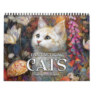 2027 Fantastical Cats 5 Fantasy Art Calendar