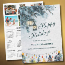 2027 Festive 6 Photo Personalized 2027 Calendar 