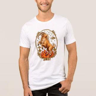 2027 Fire Goat T-Shirt – Chinese New Year Zodiac Tri-Blend Shirt