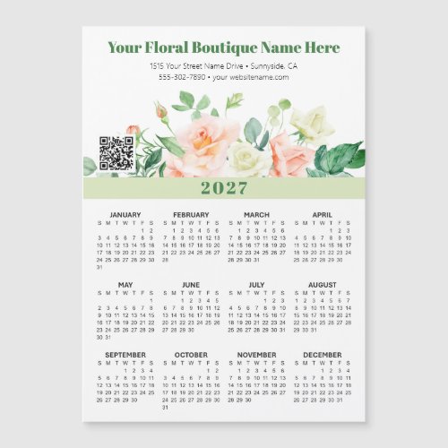 2027 Floral Boutique Business Calendar
