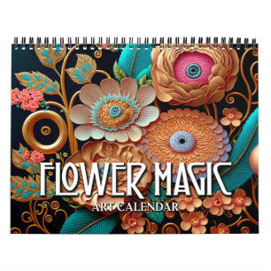 2027 Flower Magic 2 Stylized Flowers Art Calendar