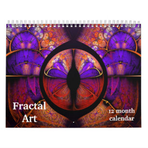 2027 Fractal Art Abstract Psychedelic Calendar