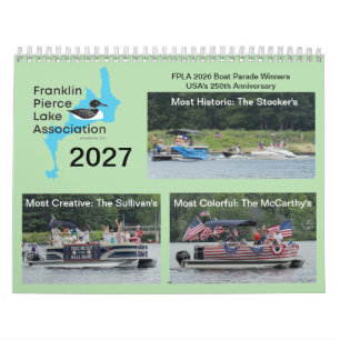 2027 Franklin Pierce Lake Calendar