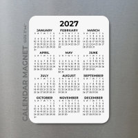 2027 Full Year Calendar Basic Minimal Mini